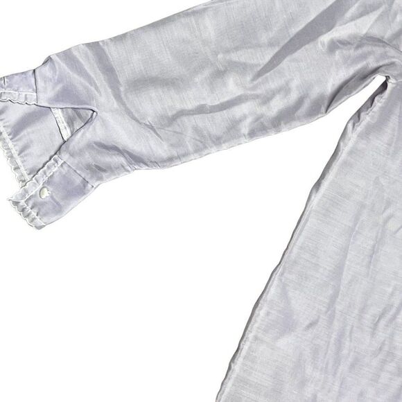 Vintage Women’s Lightweight Light Purple Lavender Long Sleeve Nightgown Medium - Picture 4 of 6